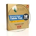 18 Inch Round Clear Tempered Glass Table Top with 3/8" Thick Pencil Polished Edges for Dining, Coffee Table, or Office Use by Fab Glass and Mirror