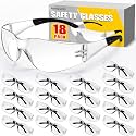 18 Pack Clear Safety Glasses for Men Women,Scratch & Impact Resistant