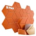 18 Pack Self-Adhesive Acoustic Panels 12" X 10" X 0.4" - Sound Proof Foam Panels for Wall with High Density, Y-Lined Design, Flame Resistant, Absorb Noise and Eliminate Echoes(Tangerine)