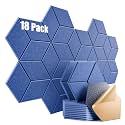 18 Pack Self-Adhesive Acoustic Panels 12" X 10" X 0.4" - Sound Proof Foam Panels for wall with High Density, Y-Lined Design, Flame Resistant, Absorb Noise and Eliminate Echoes(Sky Blue)