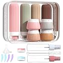 18 Pack Travel Bottles Set, TSA Approved Leak Proof Silicone Squeezable Containers for Toiletries, Refillable Travel Accessories for Conditioner, Shampoo, Lotion & Body Wash Accessories