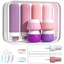 18 Pack Travel Bottles Set, TSA Approved Leak Proof Silicone Squeezable Containers for Toiletries, Refillable Travel Accessories for Conditioner, Shampoo, Lotion &amp; Body Wash Accessories