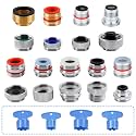 18-PCS Brass Faucet Adapter Kit, Metal Sink Faucet Aerator Adapter Sets