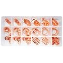 18 Sizes Copper Oil Drain Plug Gaskets/Crush Washers Assortment Kits (168pcs)