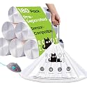 180 Pack Automatic Litter Box Bags Fit for Litter Box Robot 5/4/3, Heavy Duty Drawstring Waste Bags, Sensor-Compatible, Tear Resistant, White, 25.2" x 15.7"