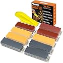 180 PCS Mini Detail Sanding Kit, 80-1000 Grit Sandpaper with Finger Sanding Blocks for Small Areas and Corners, Ideal for Woodworking, Furniture Repair, Crafts and DIY