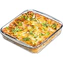 Brezzycloud 1000ml Borosilicate Glass Baking Dish Clear Durable, User-Friendly Microwave Safe, Transparent Tray