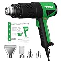 1800W industrial heat gun, fast heating, 168℉ to 1500℉, variable temperature control, overheat protection, 2-speed airflow with 4