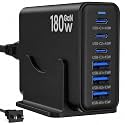 180W USB Charging Station, 6 Port Charger Block with 45W PD