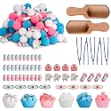 183pcs Doctor Play Set Sensory Bin Filler Fine Motor Toys Pretend Play Doctor Kit Sensory Bin Items Toy Capsules Tooth Model Doctor Toy Bag Face Mask Toy Pretend Shot for Preschool Education Activity