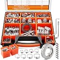 185pcs 304ss Worm Gear Hose Clamp Kit 10FT Strap for Auto &amp; Plumbing