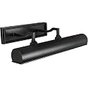 18in Black Picture Lights Hardwired, 3 Light Modern Bronze Picture Light for Wall, Rotatable Art Light Over Picture Frame for Living Room, Bookcase, Artwork, Poster (Includes Bulbs)