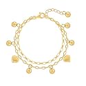 18K Gold Hearts All Over Bracelet for Women | Waterproof and Anti Tarnish Demifine Jewelry | Gifts for Women &amp; Girls | 1 Year Warranty*