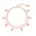 18K Rose Gold Plated Hearts All Over Bracelet for Women | Waterproof and Anti Tarnish Demifine Jewelry | Gifts for Women & Girls | 1 Year Warranty*