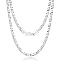 4mm 925 Sterling Silver Cuban Chain Necklace for Men Women 22 Inch