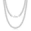 5mm 18k Plated Gold Cuban Chain Necklace for Men Women 24 Inch