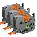 18mm 3/4" Fluorescent Orange Label Compatible with Brother PTouch TZe-B41