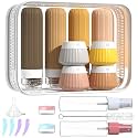 18pack Travel Bottles for Toiletries,TSA Approved Silicone Travel Containers jar for Toiletries,Leak Proof Refillable Liqus Shampoo And Conditioner Travel Essentials toiletry Bottles (Yellow)