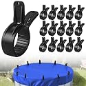 18PCS Pool Cover Clips, Non-Scratch Plastic Clamps for Above Ground Pools