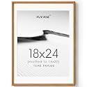 18x24 Picture Frame, Natural Solid Teak Wood Photo Frame, Square Angle