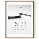 18x24 Picture Frame, Natural Solid Walnut Wood Photo Frame, Rounded Corner