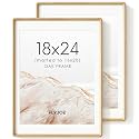 18x24 Picture Frame, Solid Oak Wood Photo Frame, Rounded Corner, 2 Pack