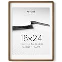 18x24 Picture Frame, Solid Walnut Wood Frame with Mat for 16x20 Photo