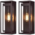 19" Large Outdoor Wall Light Fixtures, Bronze Porch Light, 2 Pack