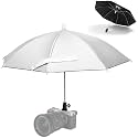 19.7" DSLR Mirrorless Camera Hot Shoe Umbrella Sun Shade Cover Silver