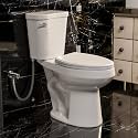 19 Inch High Toilet, Los Flexi ADA &amp; Elongated Extra Tall Toilet for Seniors, Comfort Height Two-Piece Toilet With Soft-Close Seat,12” Rough-In, S-Trap, Siphonic Flush 1.28 GPF
