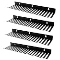 19 Slots Wall mountable Cable Hanger and Organizer,Cable Holder,Cable Organizer Studio Storage,Slots Width from 5.5 to 9.5mm for Cord Management Rack… (4 pcs 19 Slots Cable Hanger)