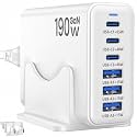 190W USB Charging Station, 6-Port Multi Charger Block, 65W Laptop Charger
