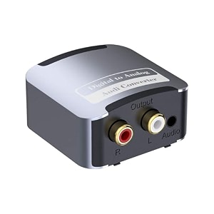 192 bits digital to analog audio converter dac digital coaxial and optical toslink to analog 35mm jack adapter and rca lr stereo audio adapter with optical cable
