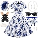 1950s Polka Dot Dresses for Women Tea Party Outfit with 50s Accessories