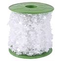196FT 13mm White Pearl Star Beads String Garland Roll Bulk for DIY Craft