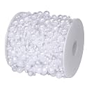 196FT 8mm 3mm White Faux Pearl Beads String Garland Roll Bulk for DIY Craft