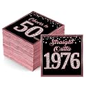 1976 50th Birthday Napkins, 50th Birthday Decorations for Woman