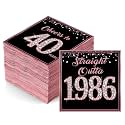 1986 40th Birthday Napkins, 40th Birthday Decorations for Woman