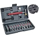 19Pcs Roll Pin Punch Set with Hammer and Bench Block