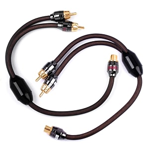 1ft 2 male to 1 female rca y adapter splitter connector 2 pack 2 male to 1 female
