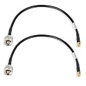 1ft N Male to SMA Male Cable 2PCS, SMA to N Cable 50 ohm Ultra Low Loss KMR240 Coaxial Cable for WiFi Router, GPS Receiver, Antenna, Signal Booster Use