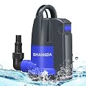 1HP Sump Pump Automatic Submersible Water Pump 4000GPH Built-in Float Switch Portable Utility Pumps with Adapters for Pool Hot Tub Rain Barrel Flooded House Basement