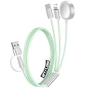 1Pack Travel Essentials for Apple Watch Charger,3-in-2 Multi Charging Cable