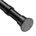 1pack Spring Tension Curtain Rods 23-46 Inch Adjustable Black Tension Rod