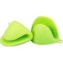 1Pair Thick Silicone Oven Mitts Heat Resistant Pot Holder, Mini Rubber Oven Glove Mittens Grip Kitchen Gloves, Rubber Pot Holder for Air Fryer, Hot Pans & Baking