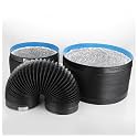 1pc 200mm PVC Aluminum Foil Ventilation Pipe - 1.5 to 6m Flexible Retractable Smoke Exhaust Hose for Kitchen, HVAC(6m)
