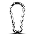 1pc 4.70 inch Large 304 Stainless Steel Carabiner Clip Hooks Spring Snap