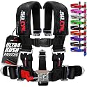 1pc 50 Cal Black 5 Point Harness 3 inch Straps, Racing Harness Seat Belt