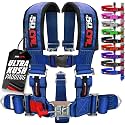 1pc 50 Cal Blue 5 Point Harness 2 inch Straps, Racing Harness Seat Belt