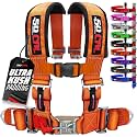 1pc 50 Cal Orange 4 Point Harness 2" straps, Racing Harness Seat Belt
